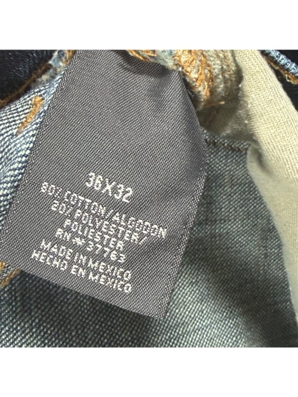 Perry Ellis America Men's 36x32 Dark Wash Straight Leg Denim Jeans - Picture 7 of 11